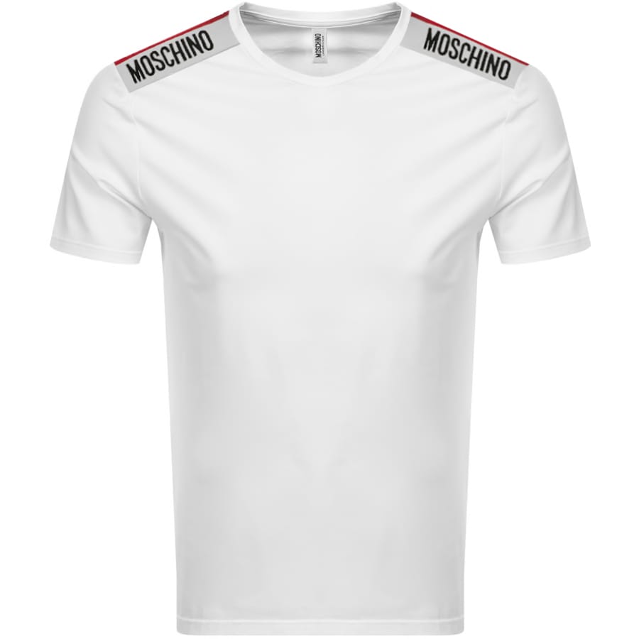 Alternative Image for ProductMoschino Taped Logo Short Sleeved T Shirt White1